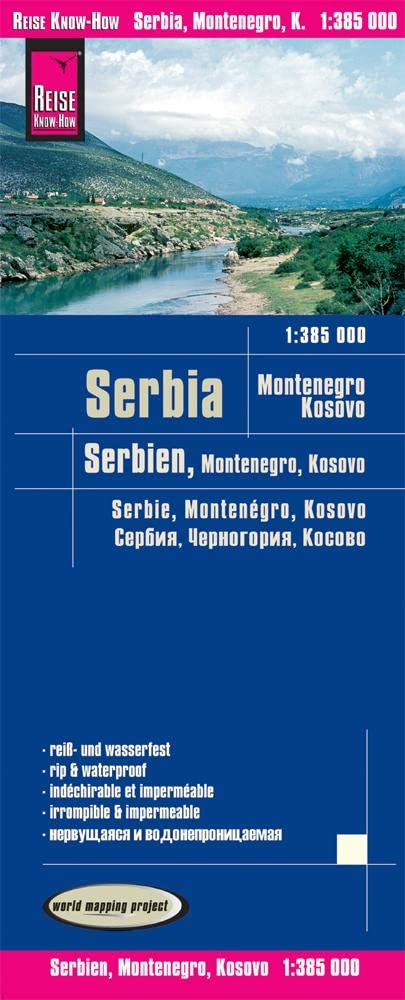 Serbia / Montenegro / Kosovo Travel Map - Reise Know-How - 2019