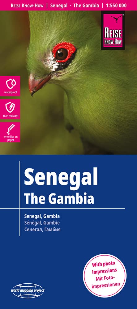SENEGAL THE GAMBIA Reise Know-How Travel Map