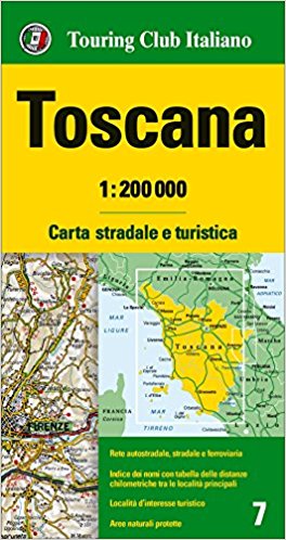 Tuscany (Toscana), Regional Road Map (1:200,000), TCI