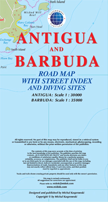 Antigua and Barbuda Road Map - Kasprowski Pubsliher