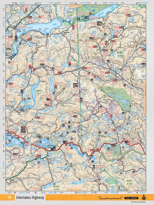 CCBC19 Interlakes Highway TOPO MAPS 1:85,000