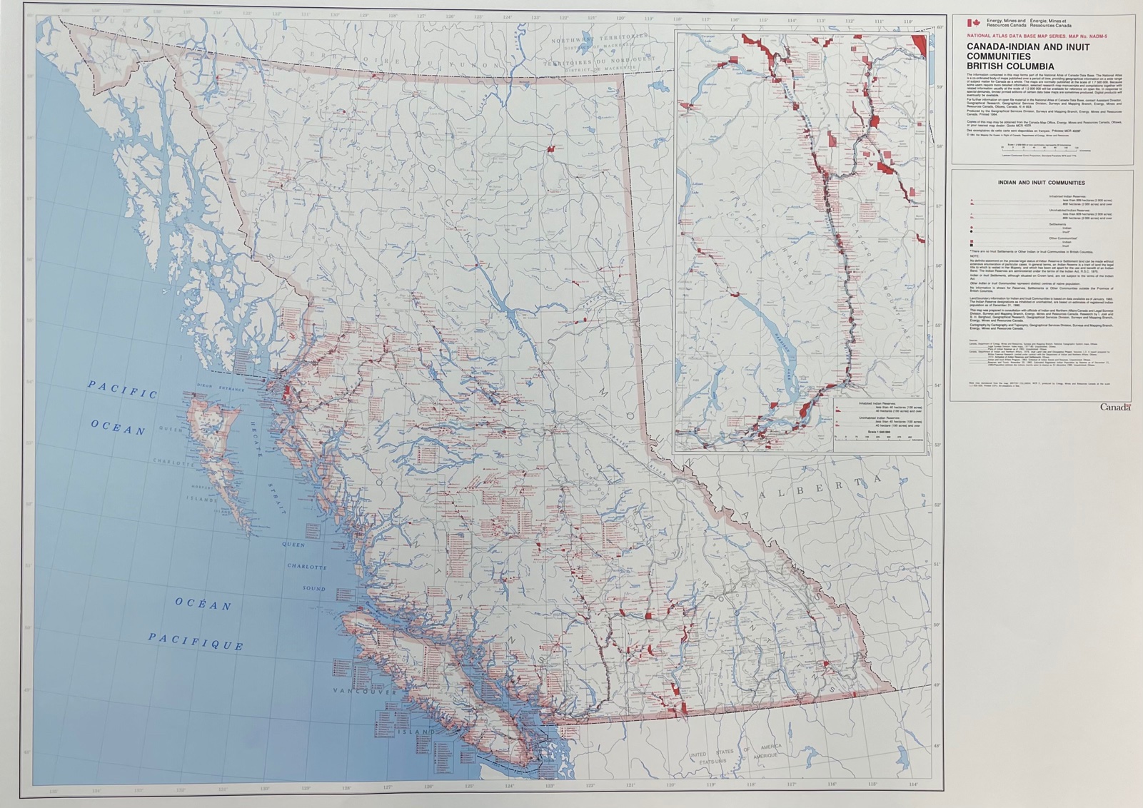 Indian & Inuit Communities BC 42"x30"