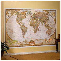 3-Pieces Wall Mural Map,