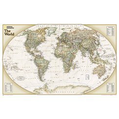 World Explorer NATG Executive Wall Map Laminated