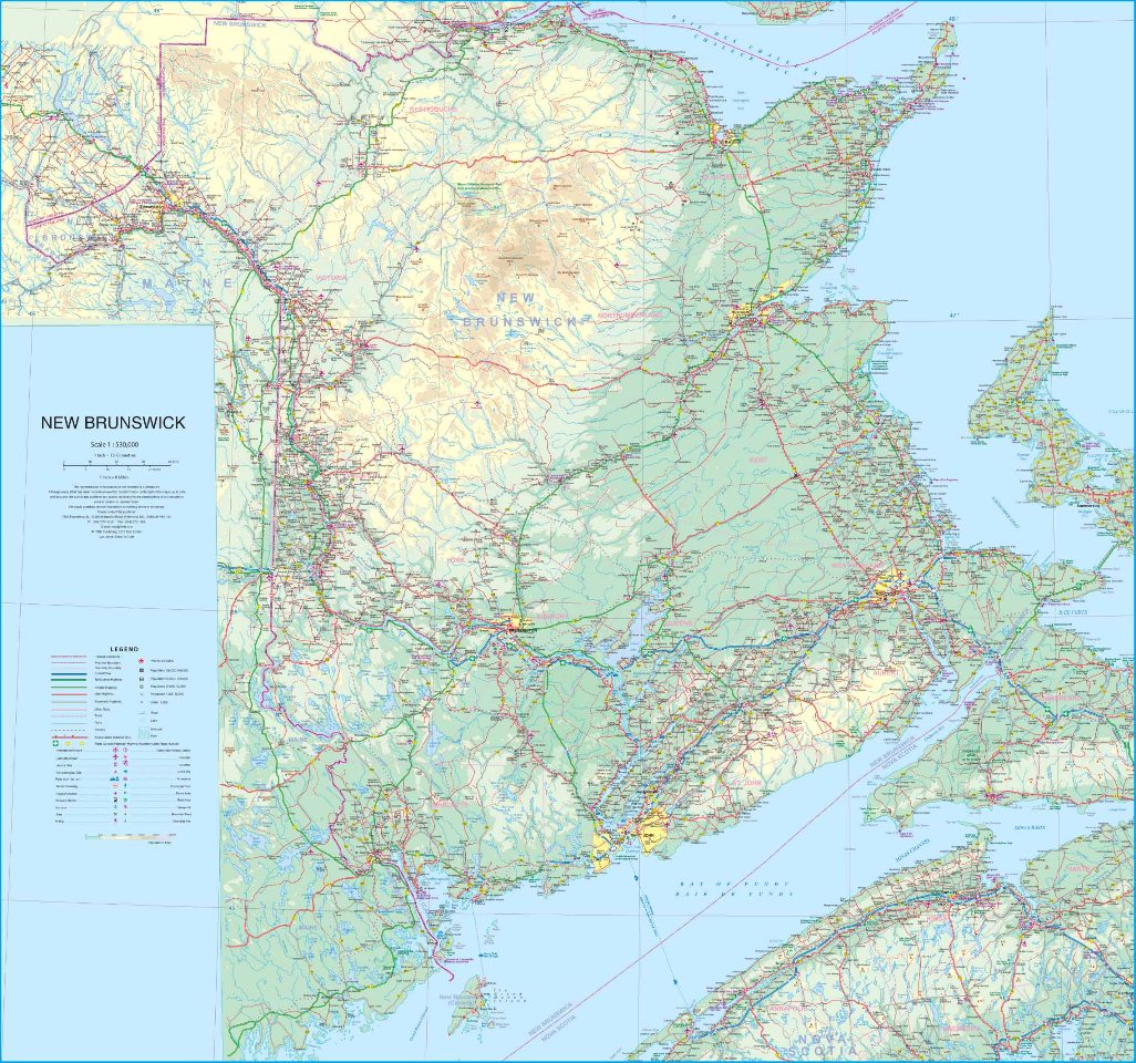 1. New Brunswick Wall Map